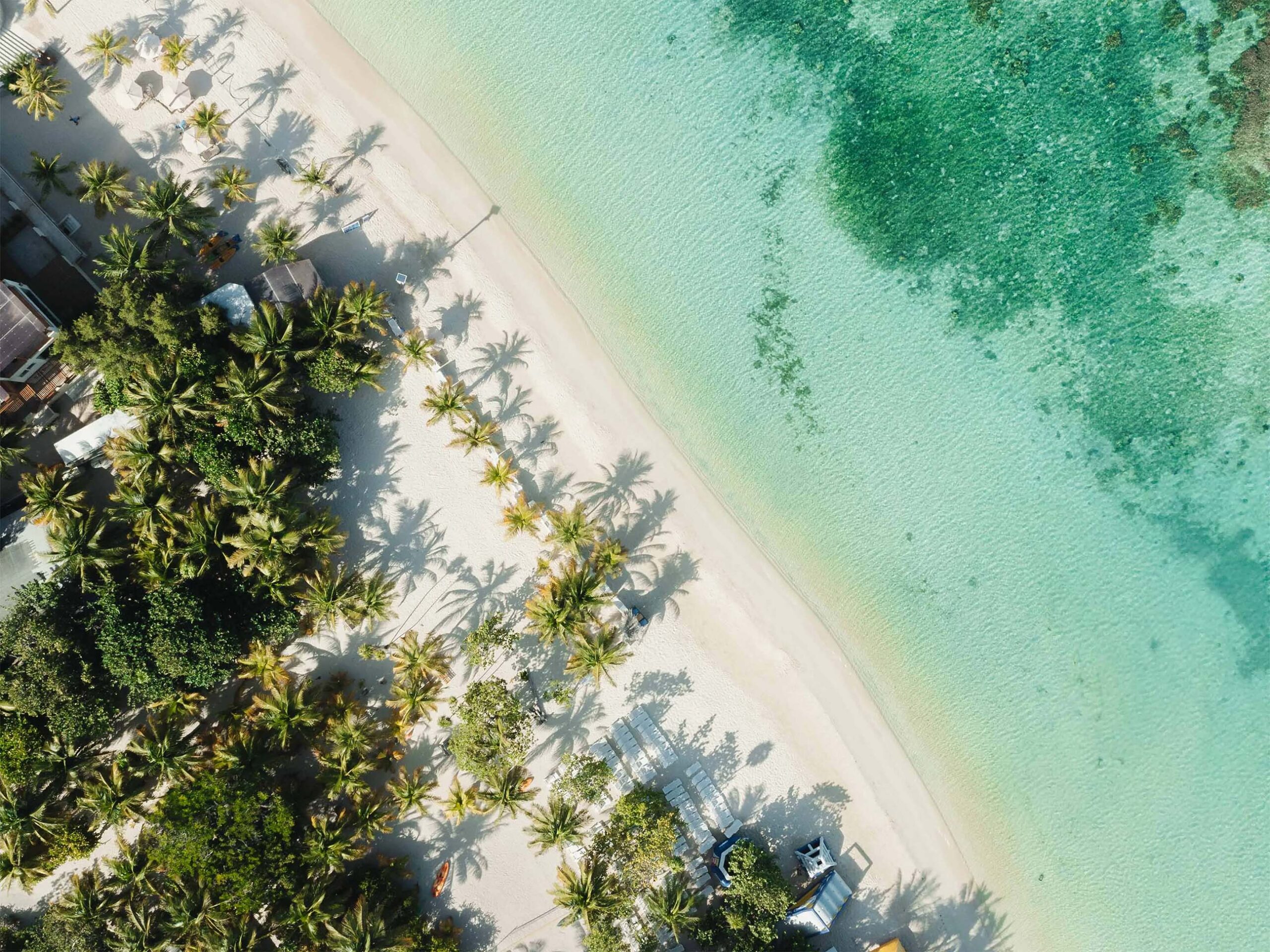 west bay beach - drone